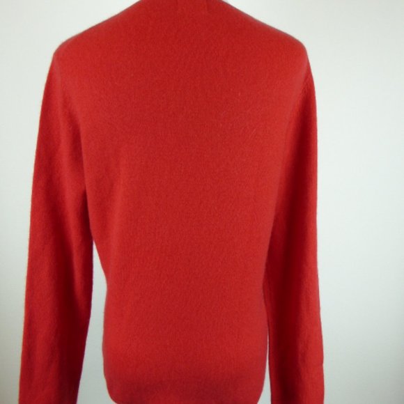 MODERN IMAGES red crewneck cashmere sweater M - Picture 3 of 5